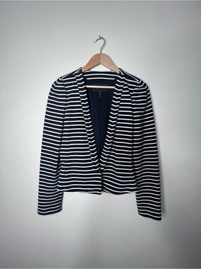 BCBGMaxAzria Black & White Striped Blazer